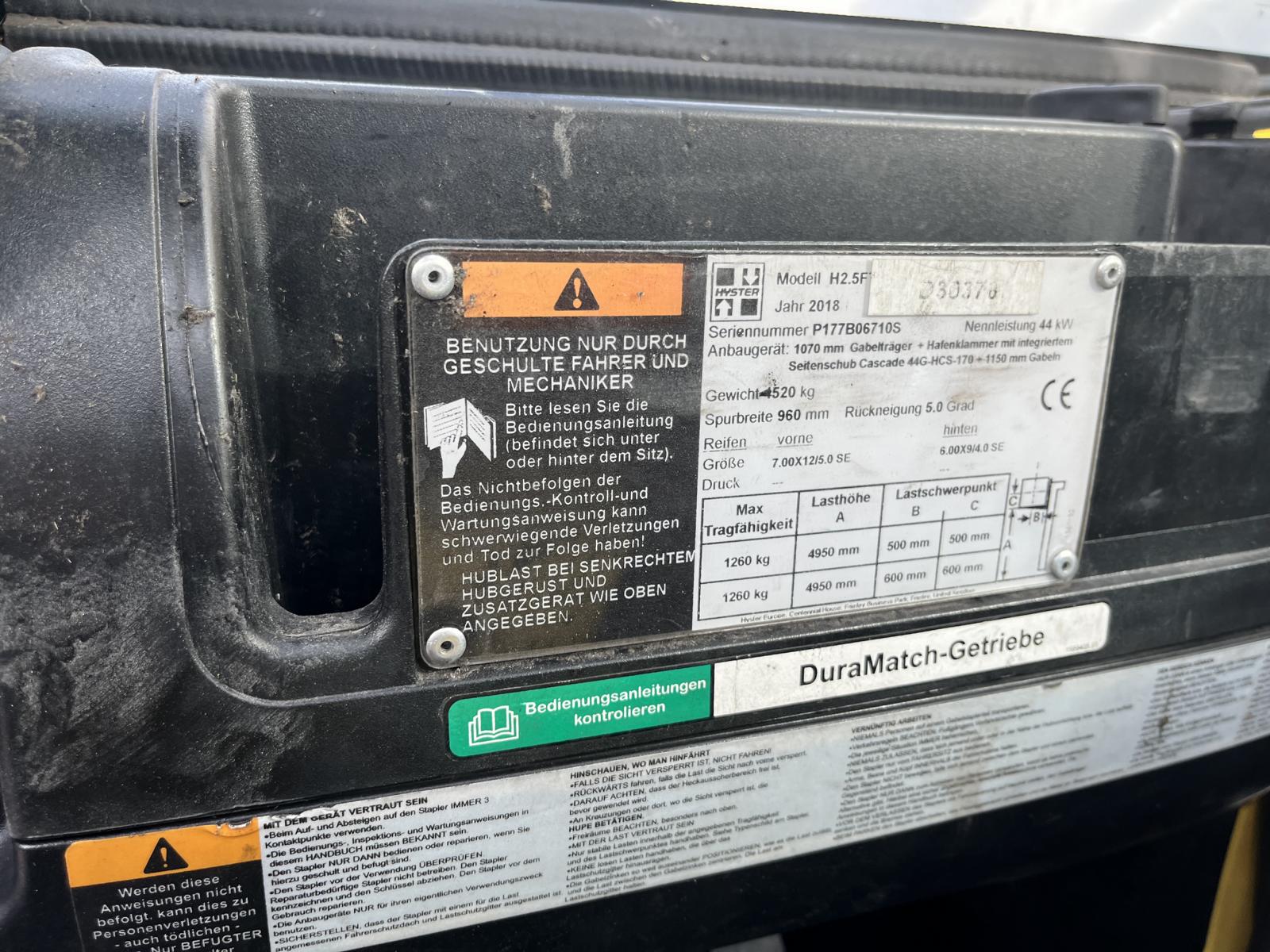 Frontstapler gebraucht: Hyster Dieselstapler H2.5FT Hyster H2.5FT * Dieselstapler